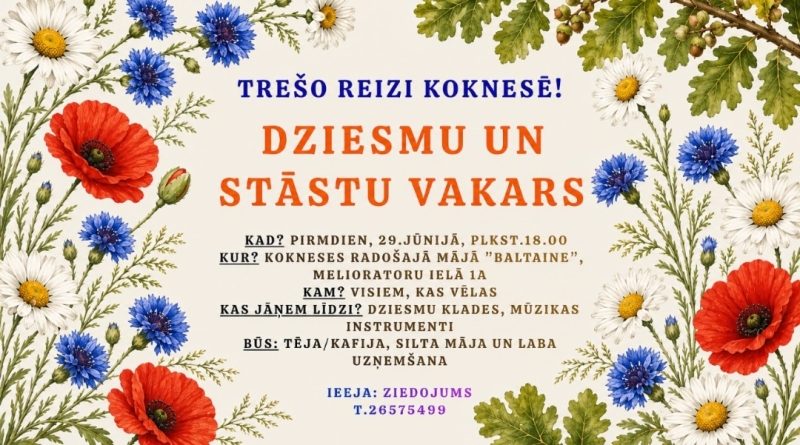 Dziesmu un stāstu vakars