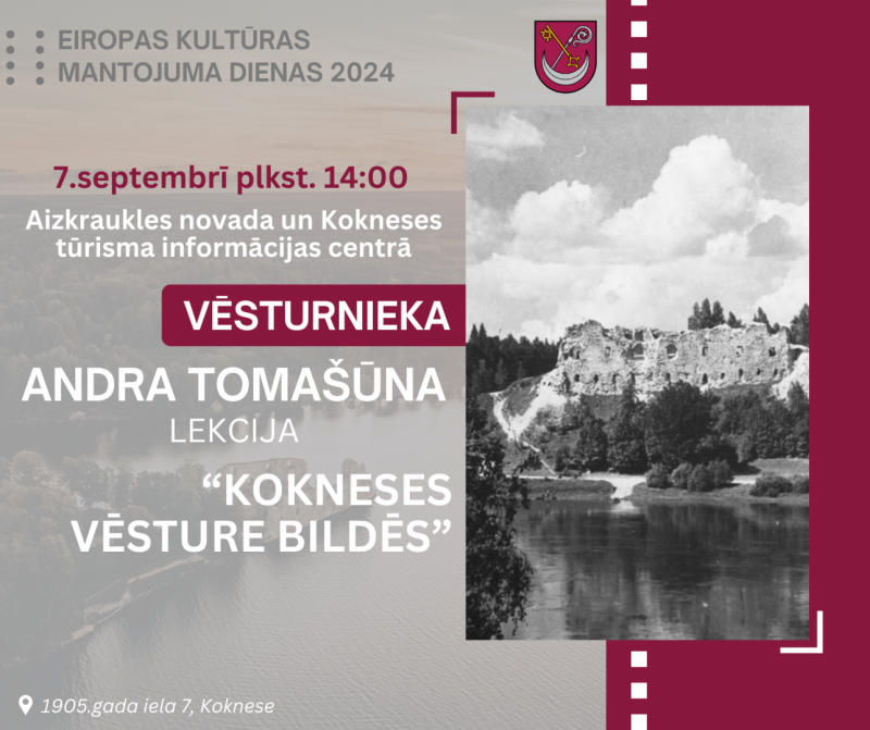 Koknesē norisināsies vēsturnieka Andra Tomašūna lekcija “Kokneses vēsture bildēs”