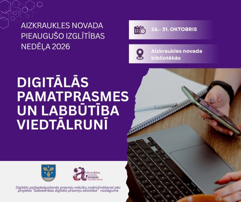 Aizkraukles novada pieaugušo izglītības nedēļa 2026