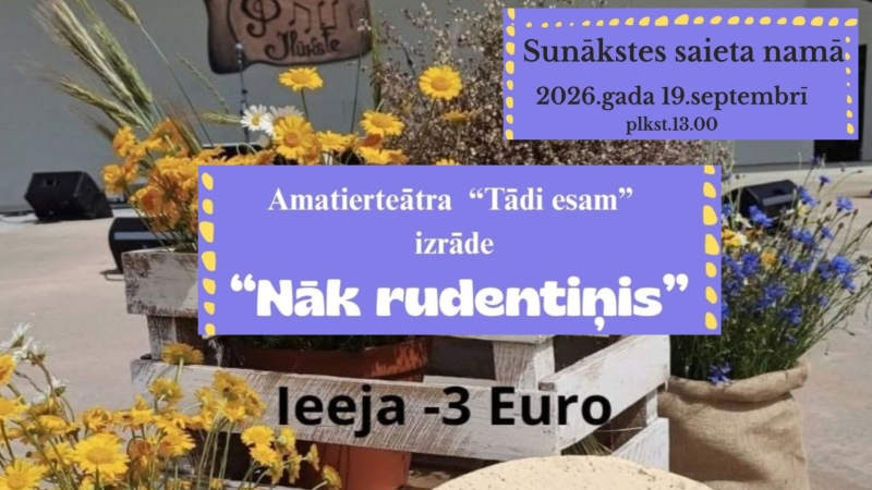 Ilūkstes amatierteātra "Tādi esam" izrāde „Nāk rudentiņis”