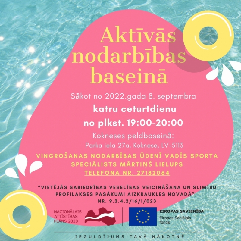 Atsākas nodarbības baseinā