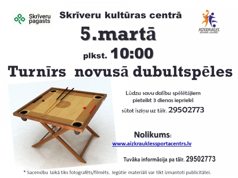 Turnīrs novusā dubultspēles