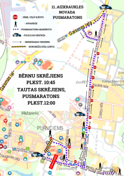 karte ar satiksmes ierobežojumiem