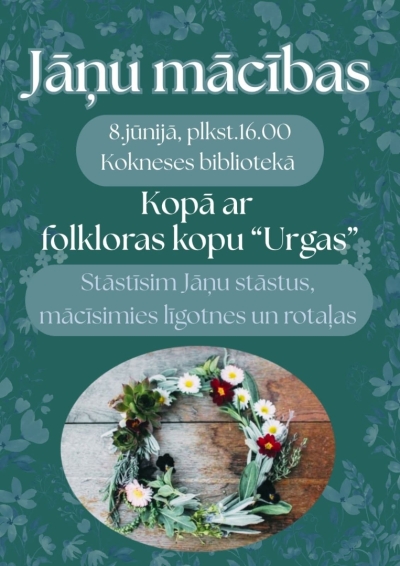 Jāņu mācības kopā ar folkloras kopu “Urgas”