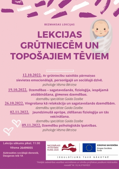 lekcijas grūtniecēm - afiša