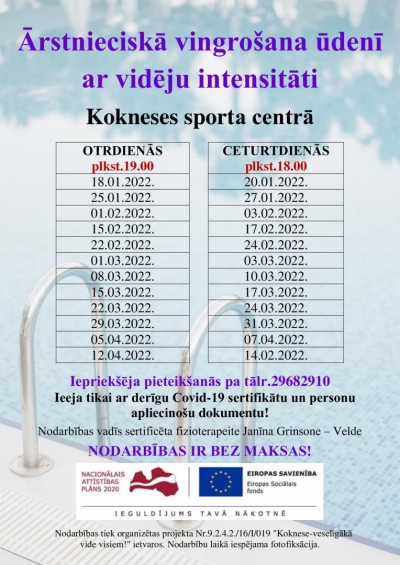 ārstnieciskā vingrošana ūdenī