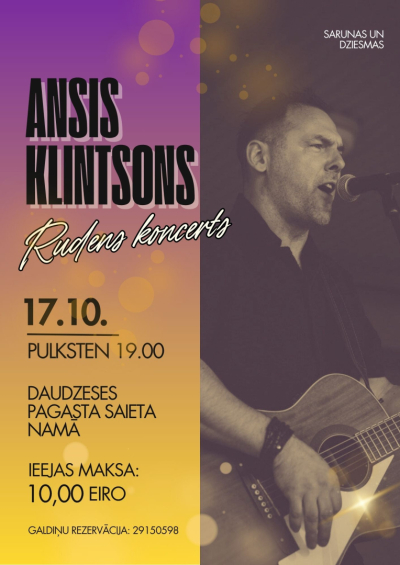 Sarunas un dziesmas. Ansis Klinstons. "Rudens koncerts"