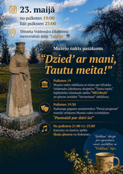Muzeju nakts pasākums "Dzied' ar mani, Tautu meita!"