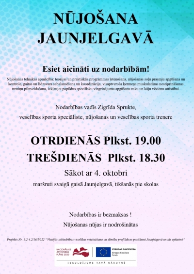 nūjošana jaunjelgavā