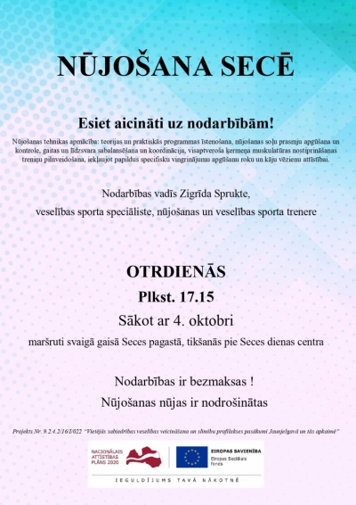 nūjošas afiša