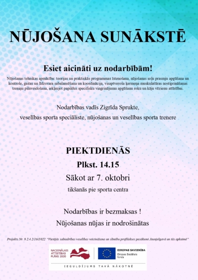 nūjošana sunākstē