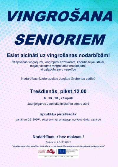 vingrošana senioriem afiša