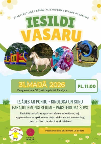 Starptautiskās bērnu aizsardzības dienas pasākuma afiša