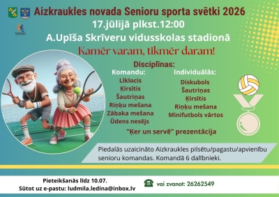 senioru sporta svētku afiša