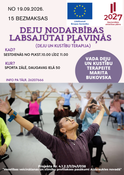 deju nodarbības afiša