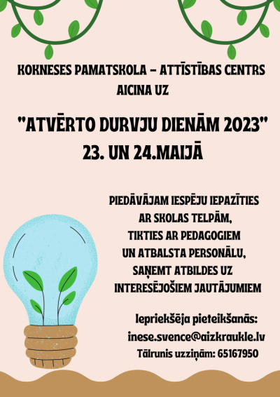 atvērto durvju dienas afiša, spildzīte, nezāles
