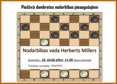 nodarbības dambretē - afiša