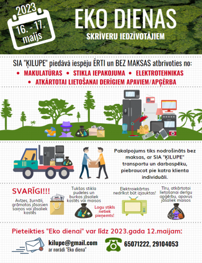 eko dienas skrīveros
