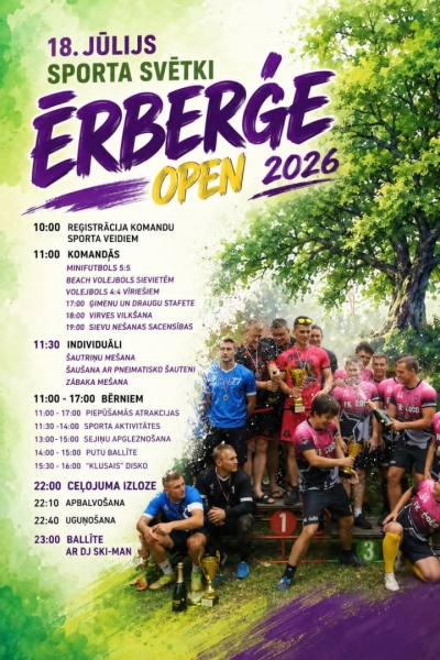 Sporta svētki Ērberģe Open 2026