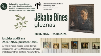 Jēkaba Bīnes gleznu izstādes atklāšana