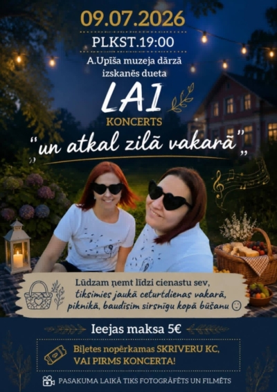 Dueta LAI koncerts “Un atkal zilā vakarā”