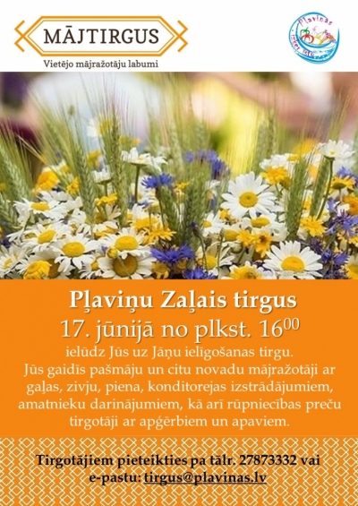 Pļaviņu Zaļais tirgus - afiša