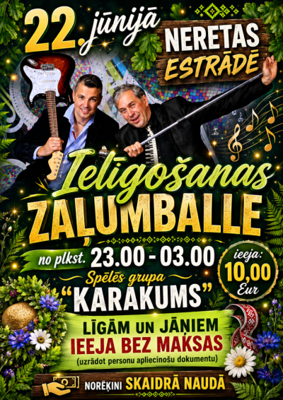 Zaļumballe kopā ar grupu ''Karakums''