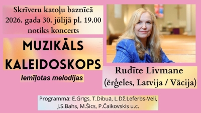 Tikšanās mūzikā ar skrīverieti, ērģelnieci Rudīti Līvmani