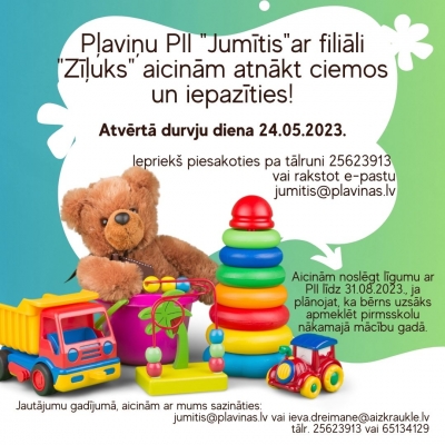 afiša pii atvērto durvju diena