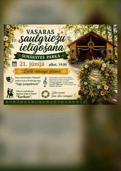 Vasaras saulgriežu ielīgošana Sunākstē