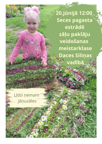 Zāļu paklāju veidošanas meistarklase Secē