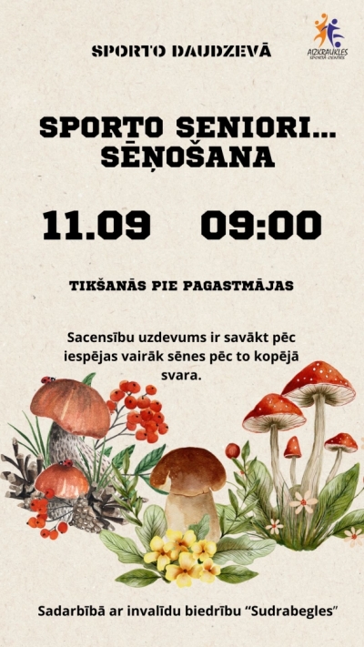 Sporto seniori...sēņošana
