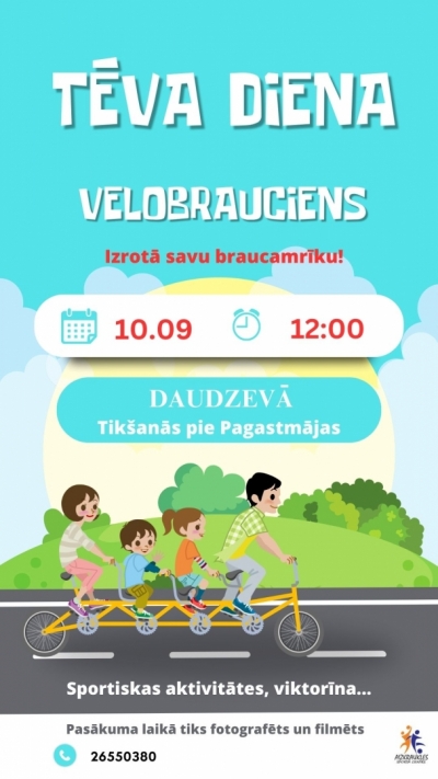 Tēva diena. Velobrauciens.