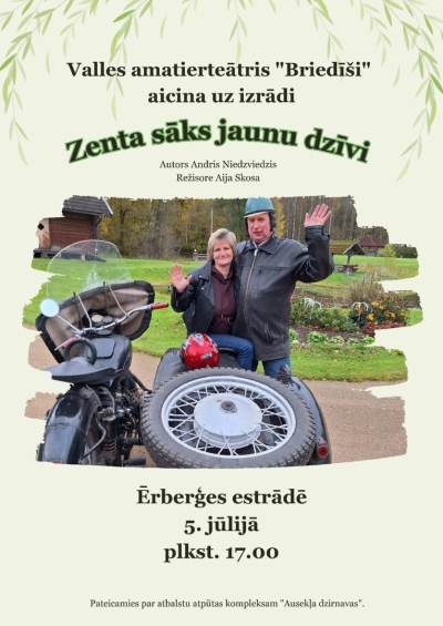 Amatierteātra "Briedīši" viesizrāde - Andris Niedzviedzis "Zenta sāks jaunu dzīvi"