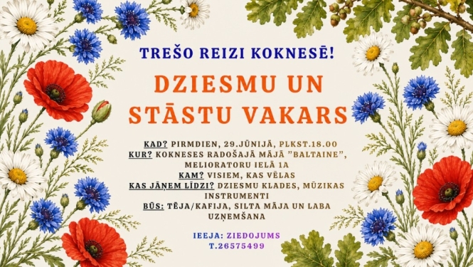 Dziesmu un stāstu vakars