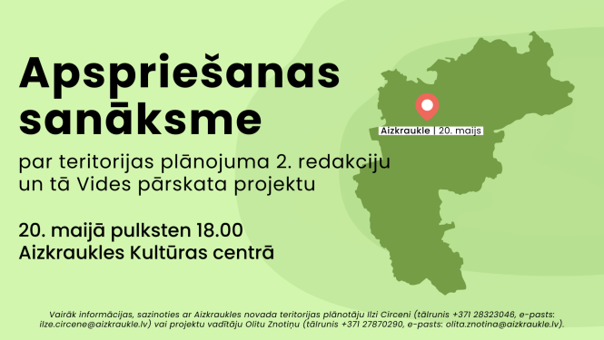 apspriešanas sanāksmes afiša