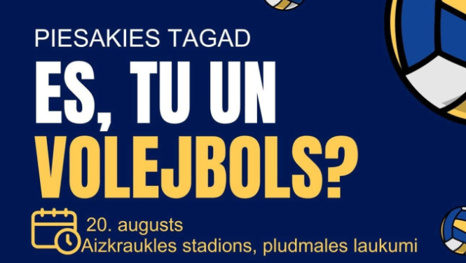 Volejbola pasākuma afiša