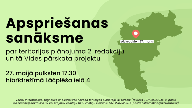 apspriešanas sanāksmes afiša
