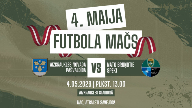 4. maija futbola mača afiša
