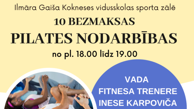 pilates nodarbības afiša