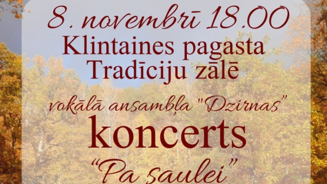 vokālā ansambļa “Dzirnas” koncerts “Pa saulei”