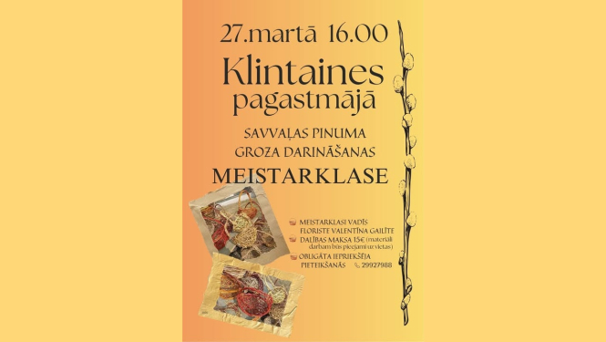 Savvaļas pinuma groza darināšanas meistarklase
