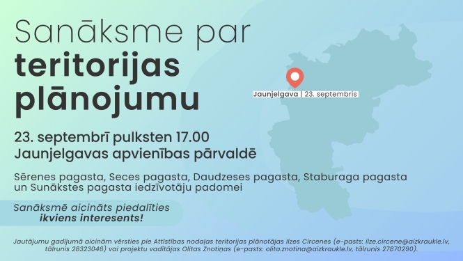Sanāksmes par teritorijas plānojumu
