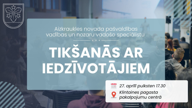 tikšanās ar iedzīvotājiem afiša