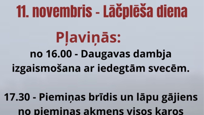 Lāčplēša diena Pļaviņās