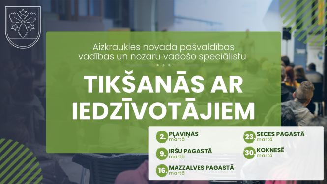 tikšanās ar iedzīvotājiem afiša
