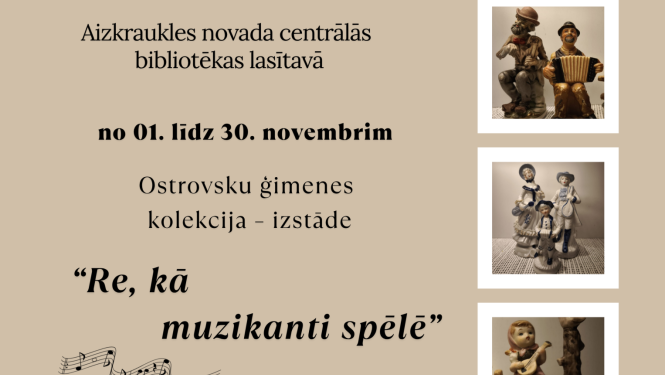 Ostrovsku ģimenes kolekcija – izstāde “Re, kā muzikanti spēlē”