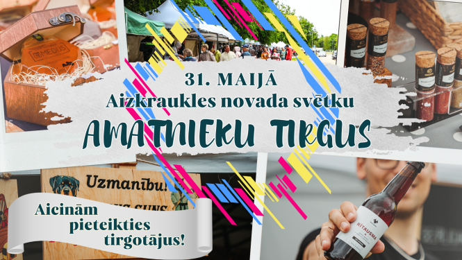 Afiša pieteikšanās dalībai amatnieku tirgū