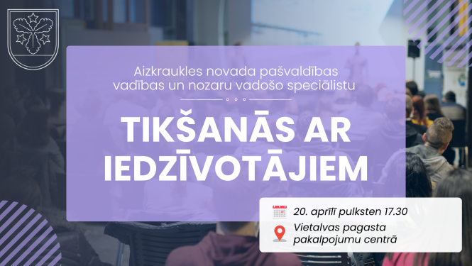 tikšanās ar iedzīvotājiem afiša