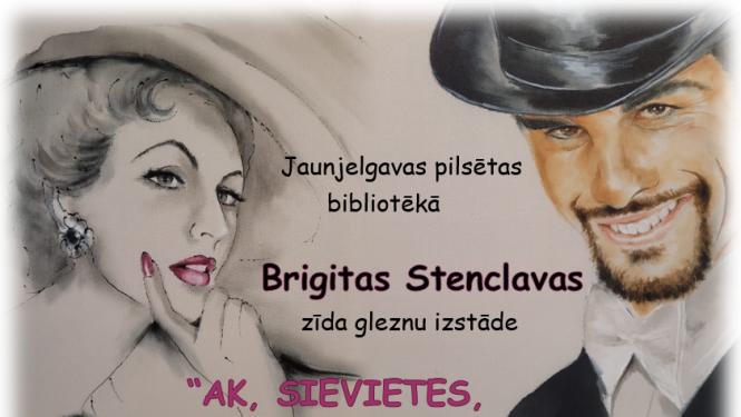 Zīda gleznu izstāde Jaunjelgavas bibliotēkā